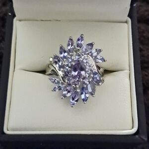 Ring Genuine Tanzanite Bundle 925 Sterling Silver.